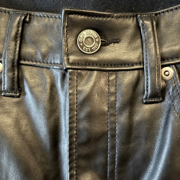 GAP Sleek Black Leather Pants - Picture 2 of 9